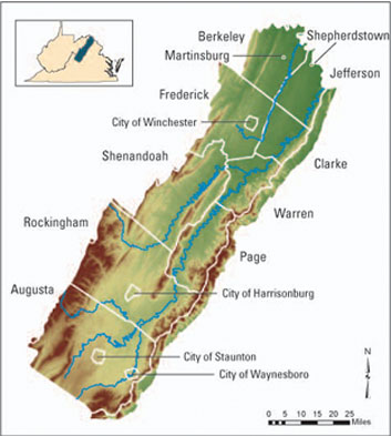 Map of Shenandoah Valley