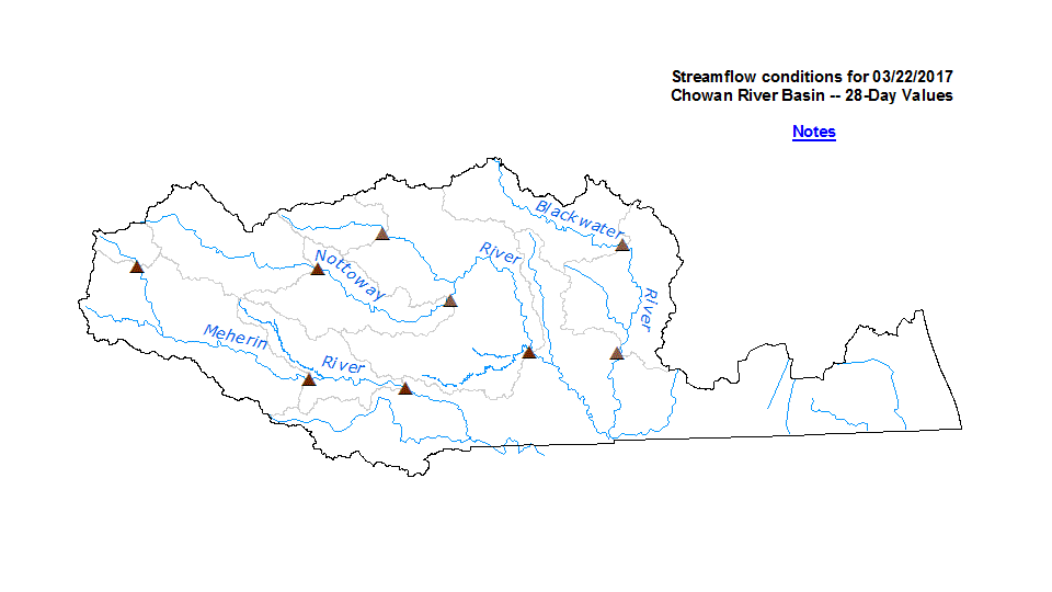 chowan basin map for duration plot