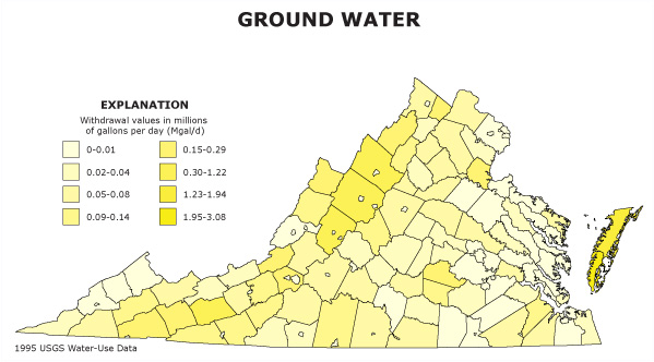 ground water withdrawals, agricultural, 1995