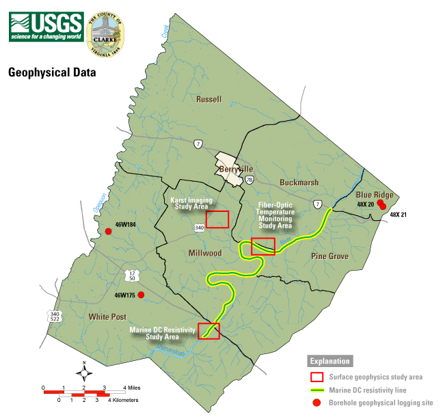 Geophysical Data for Clarke County, Virginia.