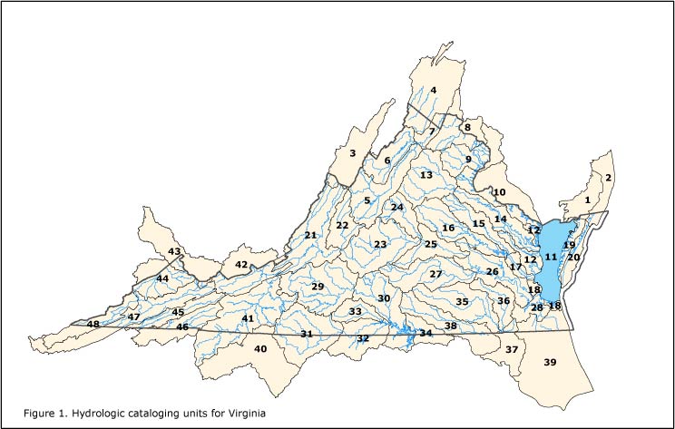 hydrologic cataloging units/Virginia