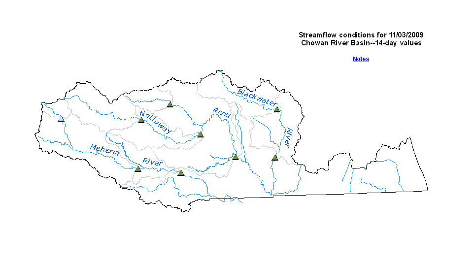 chowan basin map for duration plot