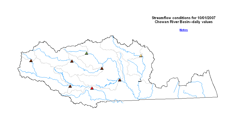 chowan basin map for duration plot