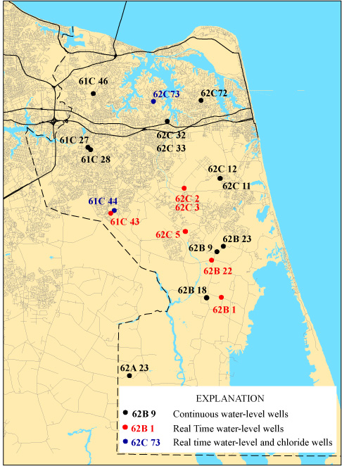 Water-level network map